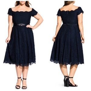 NEW | CITY CHIC Off The Shoulder Lace Dreams Dress